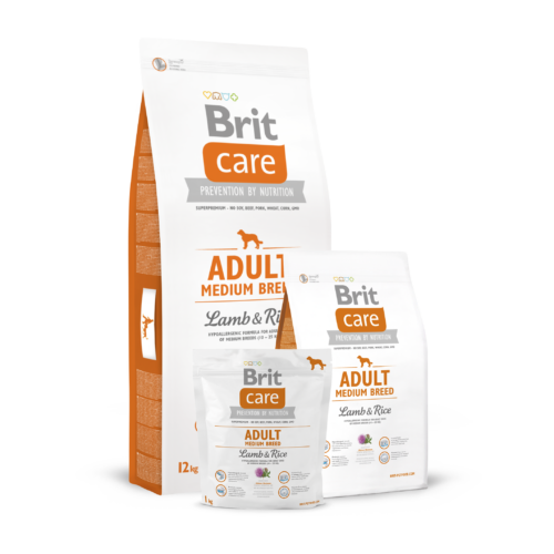 BRIT Care Kutyatáp - Adult Medium Breed Lamb & Rice  1kg