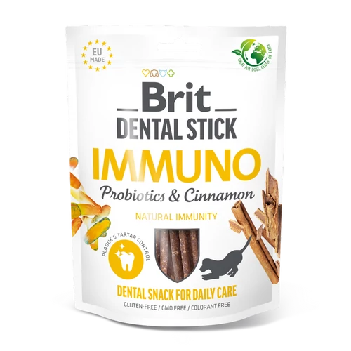BRIT Care Kutya Jutalomfalat - Dental Stick Adult Immuno Probiotics&Cinamon 251g
