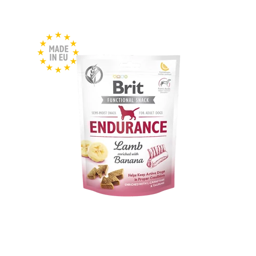 BRIT Care Kutya Jutalomfalat Functional Snack Adult Endurance Bárány-Banán 150g