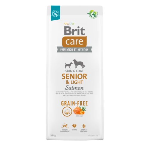 BRIT Care Kutyatáp - Grain Free Senior & Light Skin Coat Salmon Potato 12kg