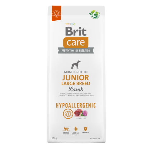 BRIT Care Kutyatáp -  Hypoallergenic  Junior Large Breed Lamb & Rice  1kg