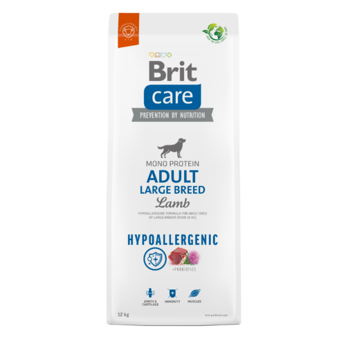BRIT Care Kutyatáp - Hypoallergenic Adult Large Breed Lamb & Rice 12kg