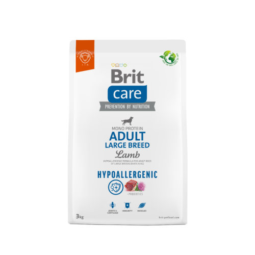 BRIT Care Kutyatáp - Hypoallergenic Adult Large Breed Lamb & Rice  3kg