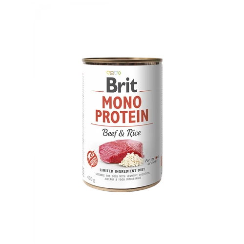 BRIT Care Mono Protein Kutya Konzerv - Adult Beef Rice 400g