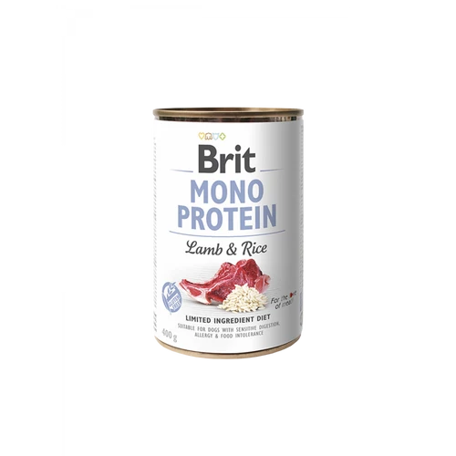 BRIT Care Mono Protein Kutya Konzerv - Adult Lamb Rice 400g