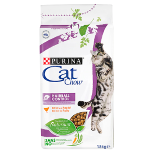 CAT CHOW Macskatáp - Adult Hairball Control Csirkében Gazdag 15kg