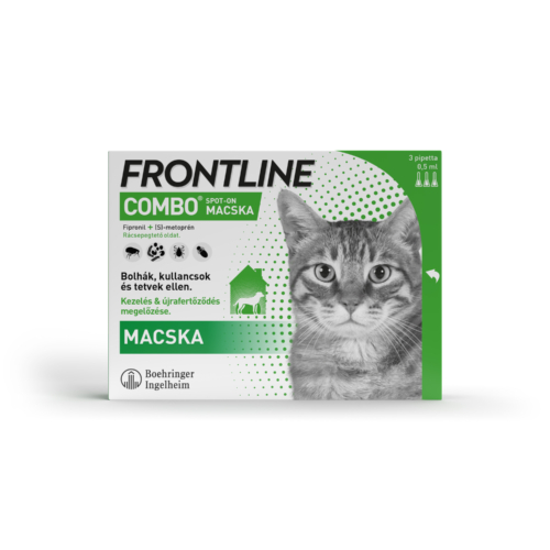 FRONTline Combo Macska Csepp - Bolha Kullancs 0,5ml x 3 pipetta
