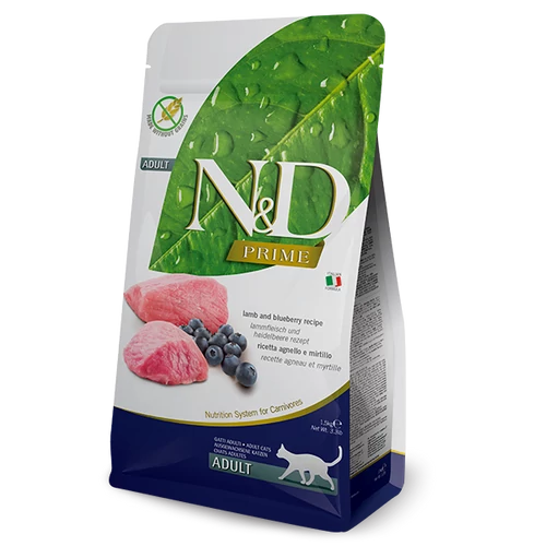 N&D Macskatáp Prime - Adult Bárány, Áfonya  300g