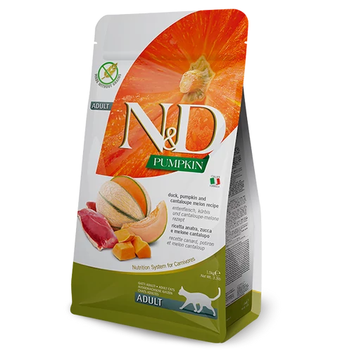 N&D Macskatáp Pumpkin - Adult Kacsa, Sütőtök és Sárgadinnye  300g