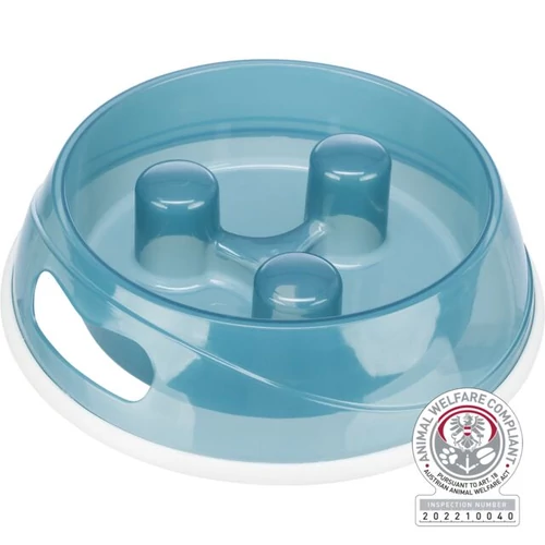 TRIXIE Kutya Tál - Műanyag Gumiperemes Habzsolás Gátlós  0,45l /25031/
